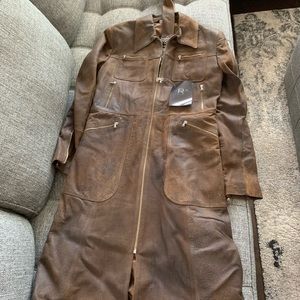 Leather/Suede Trench Coat